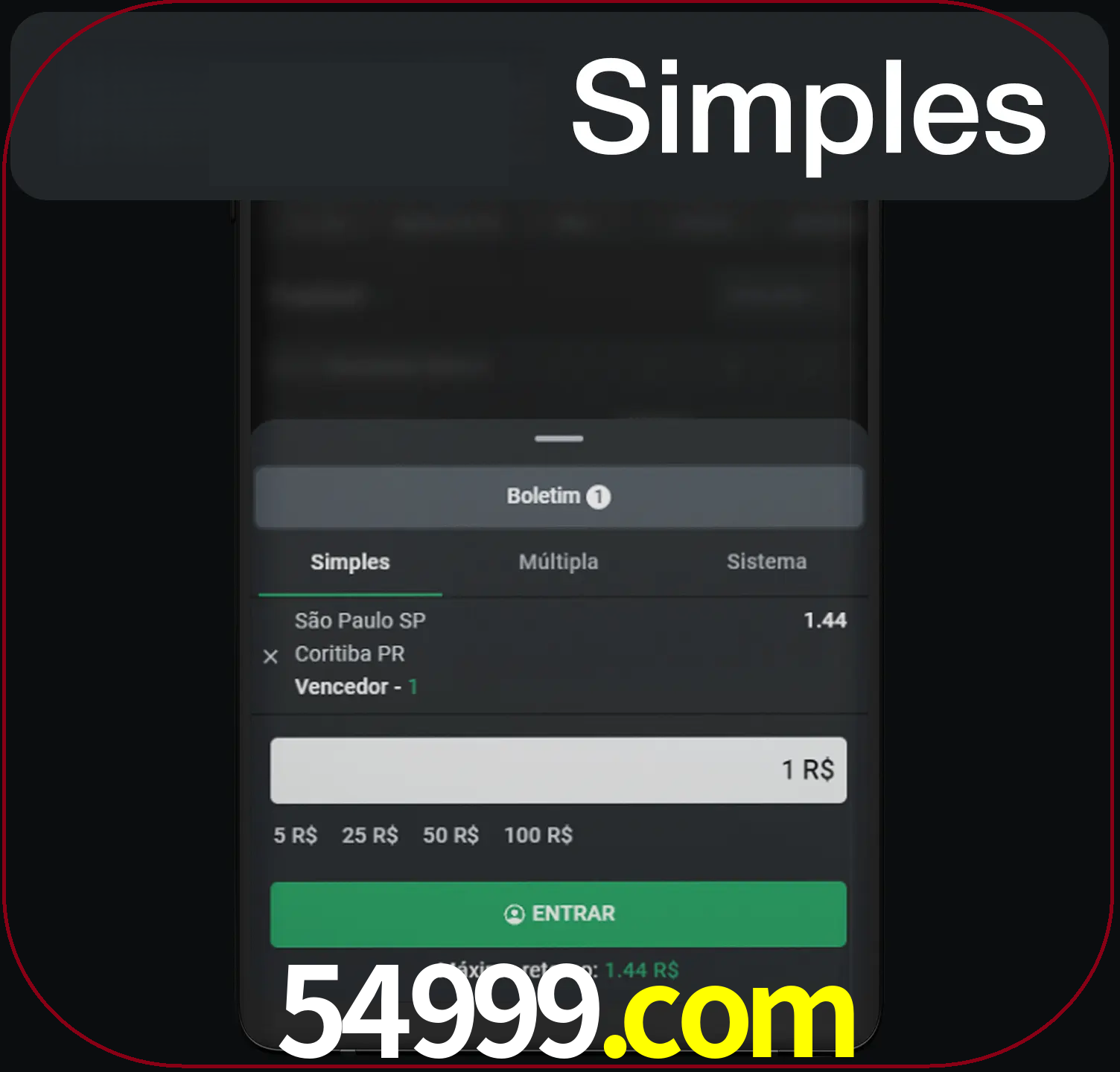 Ganhe seu dinheiro certo com uma única aposta.
