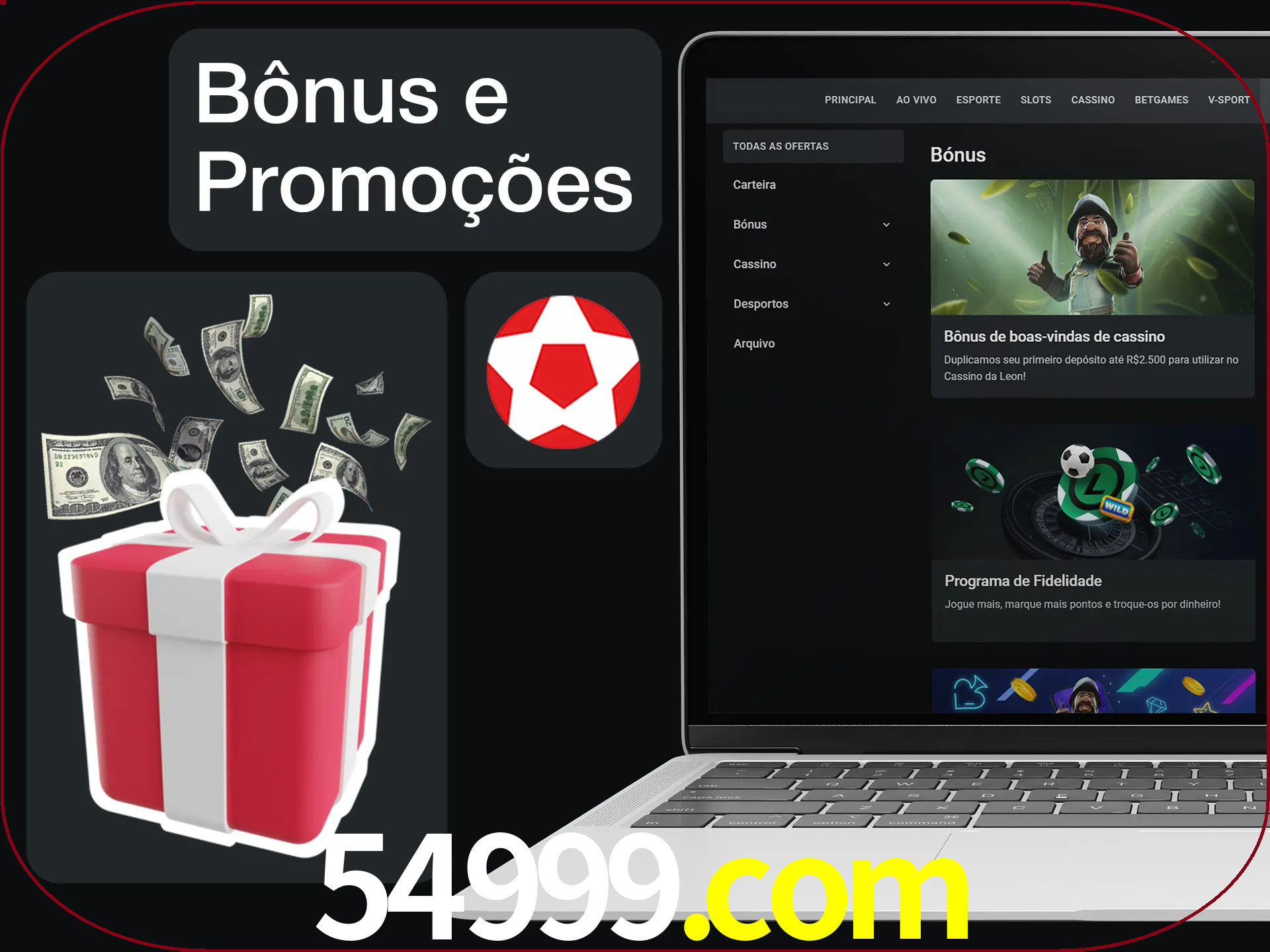 Verifique se há novos bônus e promoções.